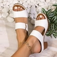 thumbnail image 5 of THDHVS Beach Sandals for Woman,Womens Sandals,Women's Fashion Casual Spring New Beach Solid Color Open Toe Thick Heel High Heels White 7, 5 of 6