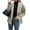 Khaki, variant on Women's Winter Loose Fit Cropped Wool Coat Double Breasted Dressy Short Blazer Jacket Peacoat Gray M