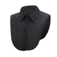 thumbnail image 2 of Fake Collar Detachable Dickey Collar Faux False Collar Blouse Half Shirt Collars Tops for Women Daily Graduation (Black), 2 of 3
