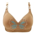 thumbnail image 5 of Gymayou Wire-Free Full Coverage Bra for Middle-Aged Elderly Women Adjustable Shoulder Straps Gentle Support Anti-Sagging Comfort Everyday Underwear Beige L, 5 of 8