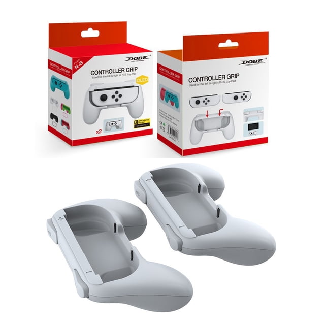 2-Pack Ergonomic Grip Handles for Nintendo Switch OLED Joy-Cons - Comfortable Non-Slip Handheld Accessories