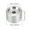 thumbnail image 2 of Stereo Knob,25x6x15.5 mm Aluminium Alloy, Volume Control Knobs, Silver Textured Surface 2pcs, 2 of 4