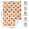 thumbnail image 5 of Football Flower Pink Pattern Soft Sherpa Fleece Throw Blanket, Warm Cozy Plush Blanket for Sofa Bed Couch, All Season, 60"x80", 5 of 5