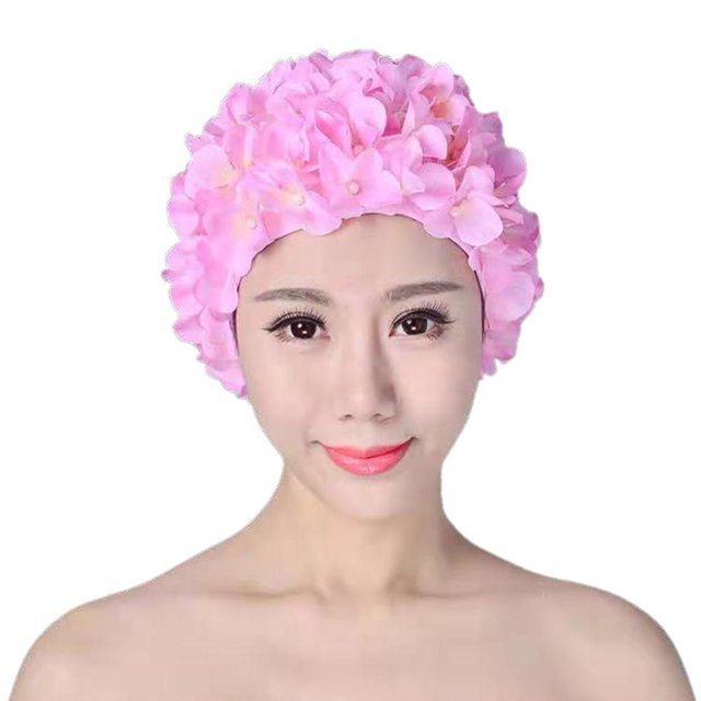 Gorra 3D Flor Baño Transpirable Deportes acuáticos Sombrero Piscina Accesorios Rosa Hugtrwg Para estrenar