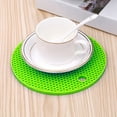 thumbnail image 2 of RASTAN Silicone Trivet, 2-Pack Silicone Mats - Heat-Resistant Pot Holders for Dishes & Pans | Non-Slip Surface Protects Tables from Scratches & Burns, Hot Pad, Green, 2 of 5