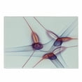 thumbnail image 1 of Spires Cutting Board, Contemporary Graphic of Artisan Spiral Molecular Wavy Scientific Theme Cell Print, Decorative Tempered Glass Cutting and Serving Board, Small Size, Red Blue, by Ambesonne, 1 of 1