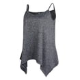 thumbnail image 4 of Camisetas tirantes finos para mujer Yuyangstore camisola plisada con cuello en V talla grande Gray XL, 4 of 8