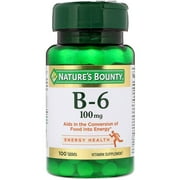 Natures Bounty Vitamin B-2 100 Mg Supplement Tablets, 100 Ea, 6 Pack