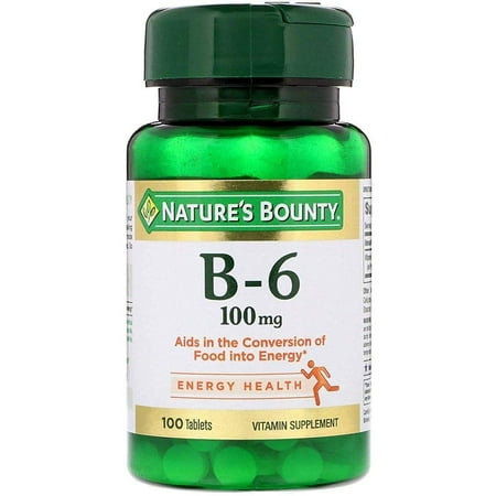 Natures Bounty Vitamin B-2 100 Mg Supplement Tablets, 100 Ea, 6 Pack
