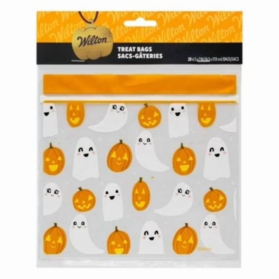 Wilton Halloween 20ct Ghost Resealable Treat Bags