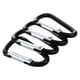 thumbnail image 2 of 20Pzs Gancho Mosqueton Cadena de Llave de de Presion de Aleacion de Aluminio En Forma de D Negro, 2 of 6