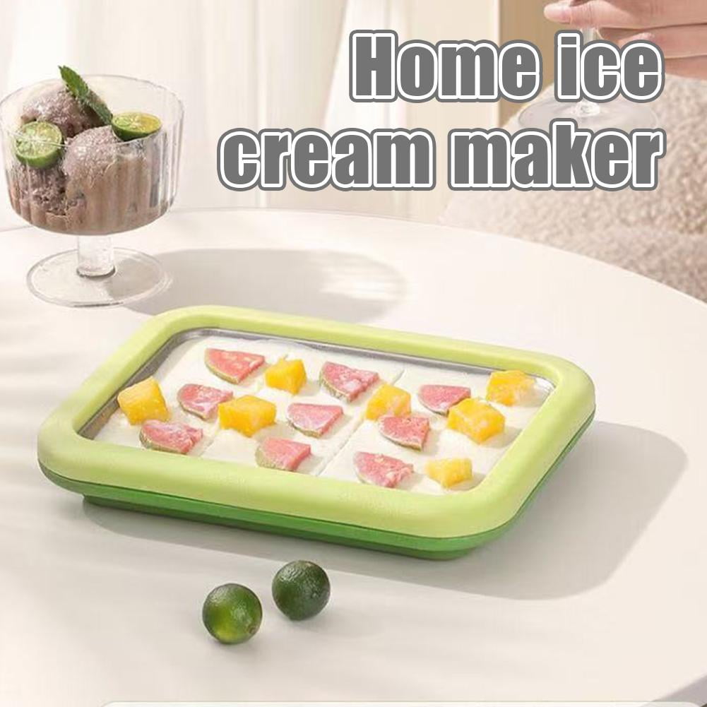 Typpkmm – Foldable Ice Cream Maker Pan with 2 Scrapers Ice Cream Maker Plate