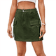 thumbnail image 2 of Vestido Vaquero con Minifalda Cargo para Mujer con Bolsillo Verde S, 2 of 9