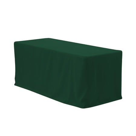 Your Chair Covers 8 Ft Fitted Polyester Tablecloth Rectangular Hunter Green For Wedding Party Birthday Patio Etc