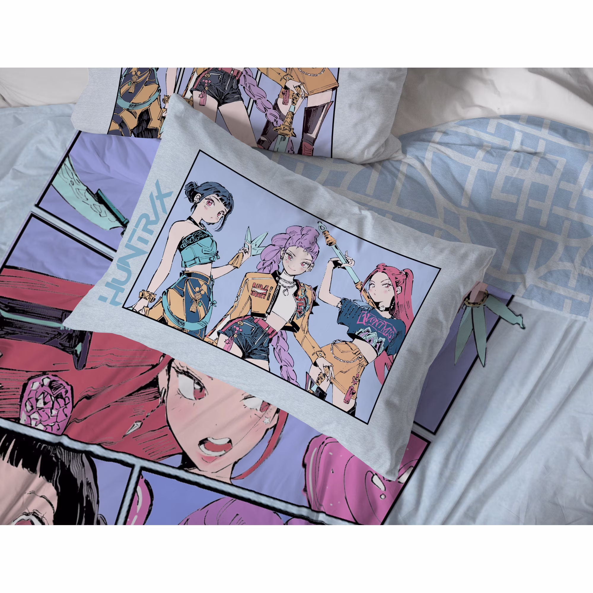 K-Pop Demon Hunter Queen Comforter Set
