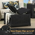 thumbnail image 3 of Joaxswe Coffee Table Set 3, Farmhouse Flip Coffee Table with Storage, Square Coffee Table with Hidden Storage Compartment, Tea End Table for Living Room, Black, 3 of 9