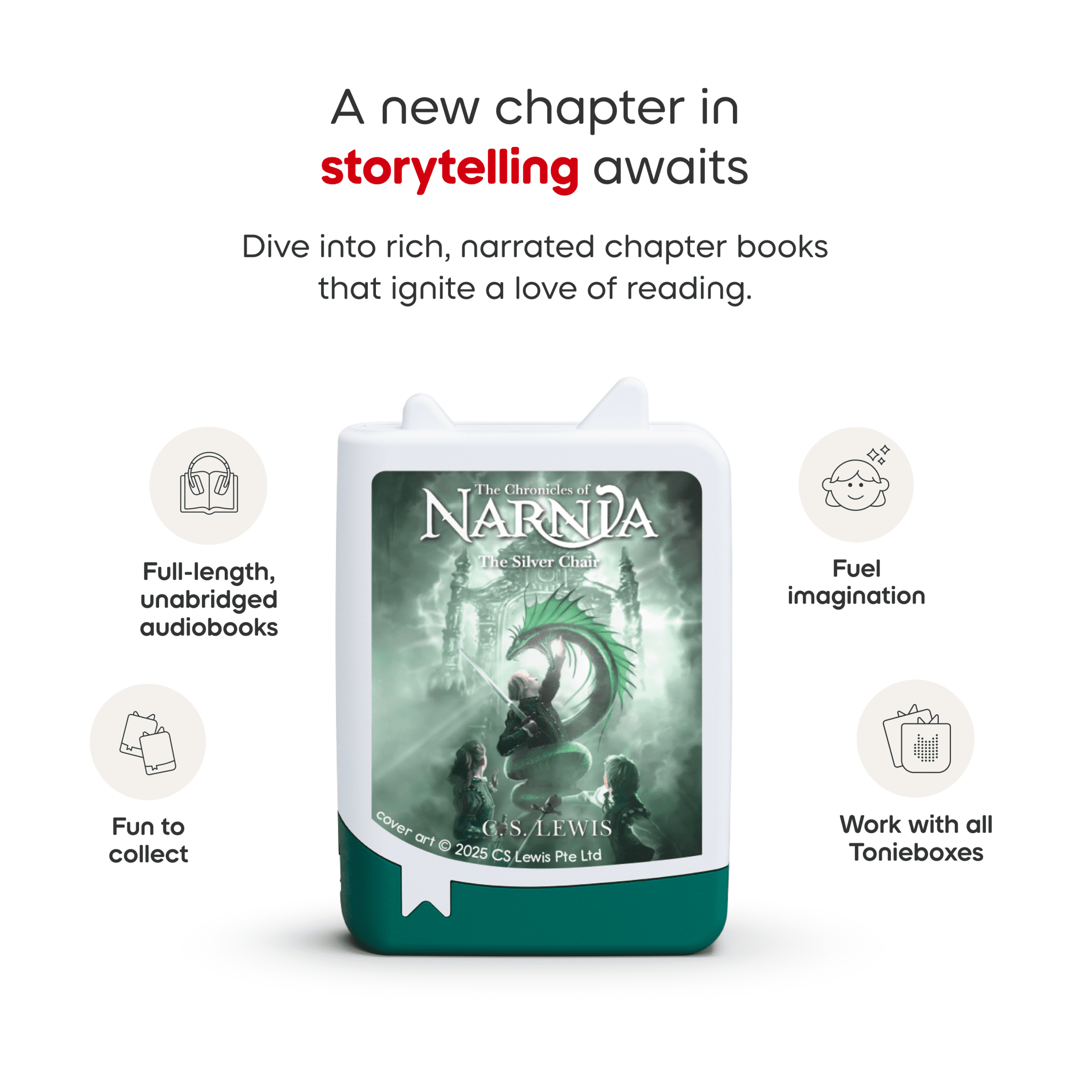 tonies The Chronicles of Narnia Audiobooks Set (Books 5-7), 3 Pack, Age Group 9+