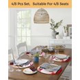 thumbnail image 5 of 13 Inch Round Placemats Set of 4, Red Pink Gnomes Valentines Non Slip Heat Insulation PP Table Mats, Love Heart Tree Roses Plaid Washable Place Mats for Kitchen Dining Party Table Decor, 5 of 7