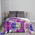 thumbnail image 6 of XMXT Throw Blanket, Blossoms Flower Nature Prints Machine Washable Blankets for Sofa, 80 x 60 inches Multicolor, 6 of 9