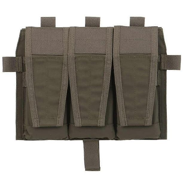 56mm Triple Magazine Pouch, Tactical Magazine Pouch with Hook and Loop Closure/Black/RG