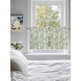 thumbnail image 3 of Sage Green Spring Floral 2 Panel Kitchen Curtains for Small Windows, Elegant Farmhouse Flowers Birds Watercolor Bathroom Tier Curtain, Short Window Treatment for Bedroom/Living Room 55"x36", 3 of 6