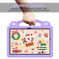 thumbnail image 4 of Kids Case for Samsung Galaxy Tab A9 Plus 11.0" 2023 SM-X210/X215/X216 Tablet Case with Handle & Stand, EVA Foam DIY Cartoon Cute Pattern with Pencil Holder Shockproof Protective Cover, Lightpurple, 4 of 7