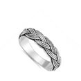 thumbnail image 4 of Weave Braided Criss Cross Thumb Ring .925 Sterling Silver Band Jewelry Female Male Unisex Size 12, 4 of 4