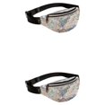 thumbnail image 2 of Minnieouse Bolso de la cintura de las mujeres Forro de poliéster Reemplazo impermeable Elegante Cremallera de moda Bolso de la bolsa del Blanco 2Conjunto, 2 of 6