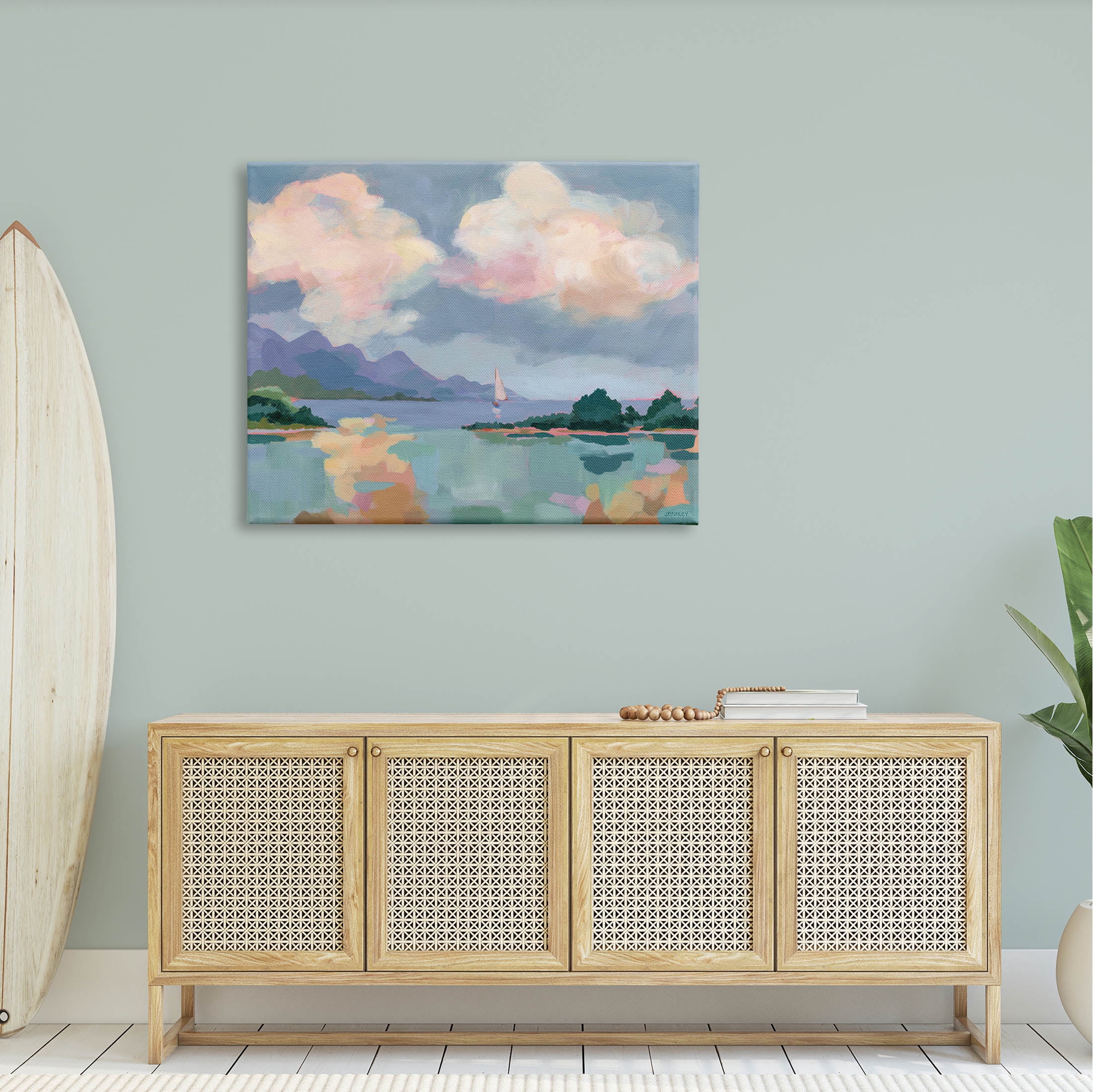 Stupell Industries Escape Peaceful Bay Landscape Painting Gallery Wrapped Canvas Print Wall Art, Design by Brinley Designs