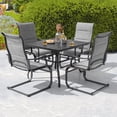 Nuu Garden 5Piece Outdoor Dining Set with Padded Textilene Chairs and