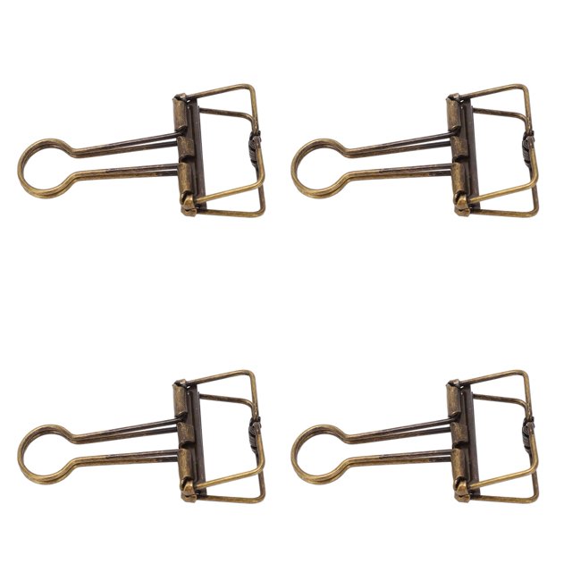 Paper Clamps, Binder Clips Metal Hollow 50Pcs For Tickets Gold,Purple Bronze,Bronze