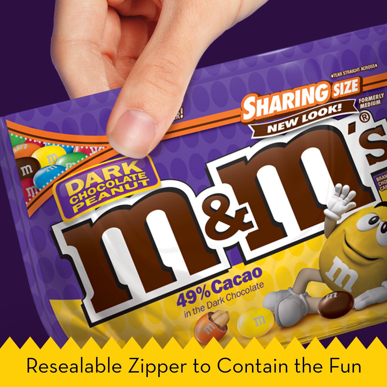  M&M'S Peanut Dark Chocolate Candy, Sharing Size, 9.4