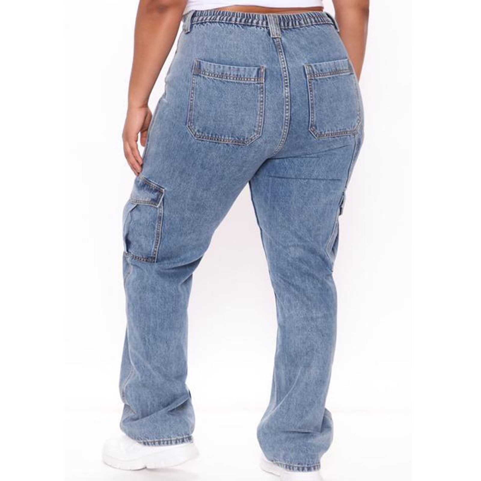 Bowake Women s High Waisted Cargo Jeans