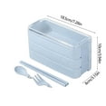 thumbnail image 3 of Stackable Bento Box Set, 3-in-1 Compartment Food Container, Microwave Safe Lunch Kit, Eco-Friendly Straw Fiber Meal Prep, Leakproof Office Lunch Solution, 3 of 6