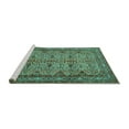 thumbnail image 2 of Ahgly Company Machine Washable Indoor Rectangle Persian Turquoise Blue Traditional Area Rugs, 2' x 3', 2 of 4