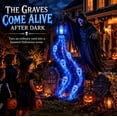 thumbnail image 2 of Grim Reaper Soul Harvester Stake with Spectral Silhouette & No Wires Solar Lights Outdoor for Halloween Graveyard, 2 of 6