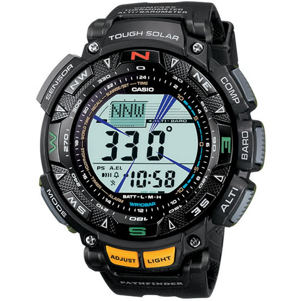 Casio Casio Men's Solar Powered Triple Sensor Black and Grey Pro Trek