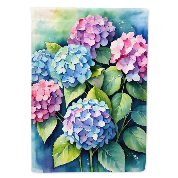 Carolines Treasures DAC8597CHF 40 x 28 in. Hydrangeas House Flag