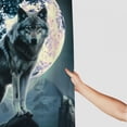 thumbnail image 3 of Pratyus Wolf Moon Mountain Modern Waterproof Shower Curtain for Country Cottage & Farmhouse Bathroom Decor with Hooks 36x72, 3 of 7