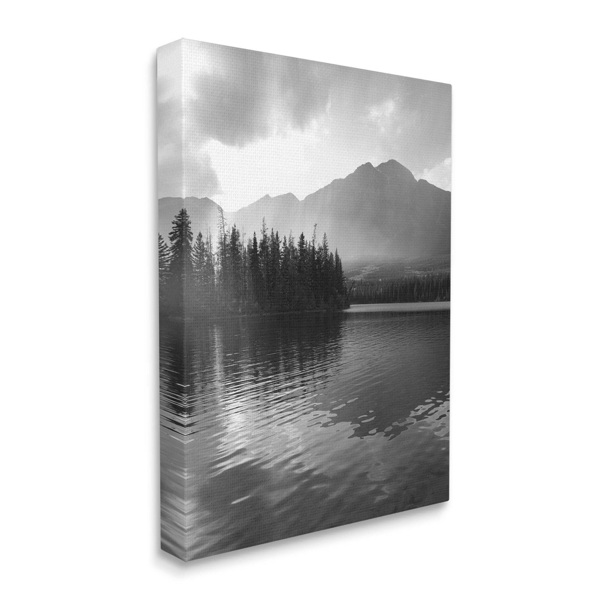 Stupell Industries Lakeside Spruce Tree Forest Outdoor Landscape Photography, 36 x 48,Design by Daniel Sproul