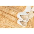 thumbnail image 2 of 8 Ft Round White & NaturalJute Premium Scalloped Jute Rug – Handcrafted Natural Braided Carpet for Living Room, Bedroom, Entryway – Boho Home Decor, 2 of 5