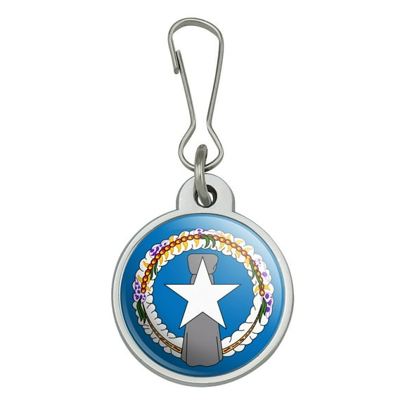 Northern Mariana Islands US Territory Flag Jacket Handbag Purse Luggage Backpack Zipper Pull Charm