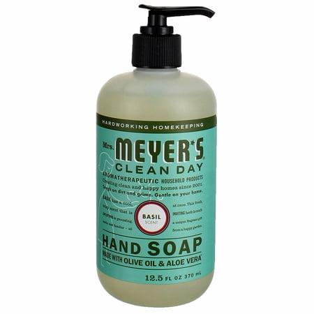 Mrs. Meyers Clean Day Hand Soap Basil 12.50 oz (Pack of 2)