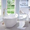 thumbnail image 3 of ANGELES HOME 67" x 31-1/2" Acrylic Freestanding Bathtub Contemporary Soaking White Tub with Chrome Overflow and Drain, 3 of 11