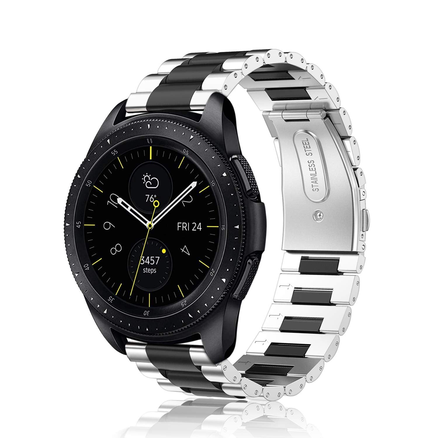 Fintie - Fintie Band for Galaxy Watch 42mm and Galaxy Watch Active, 20mm Stainless Steel Bands