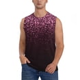 thumbnail image 1 of KLL Débardeurs d'Entraînement à Paillettes Roses Sans Manches pour Gym Entraînement Physique Muscle Tee-Moyen, 1 of 7