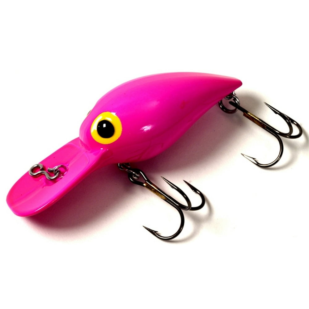 Brad's Fish Tales Wiggler Flourescent Pink Hard Bait