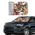 thumbnail image 3 of Kdxio Retro Floral Butterfly Print Front Windshield Sun Shade,Folding Auto Sunshade for Car Truck SUV-Small, 3 of 7