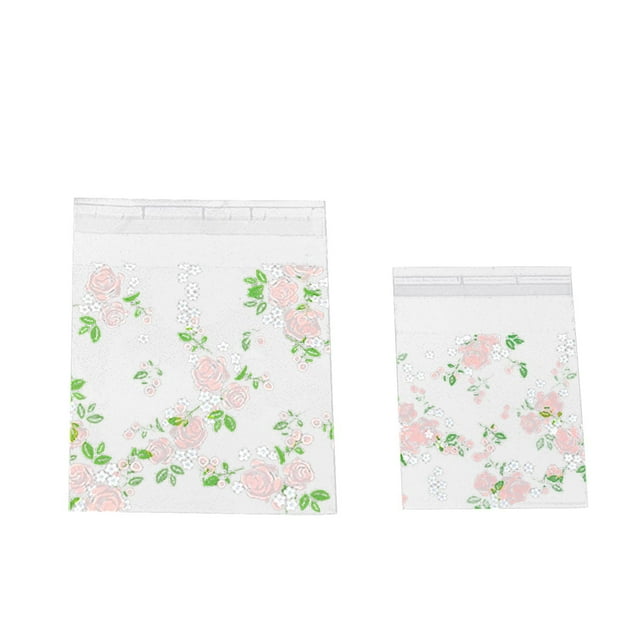 MVRLSH Closure Bags 100PCS Self Adhesive Cookie Bags Plastic Clear Bags Sealable Candy Bags For Packaging Candy Cookies Gift Giving