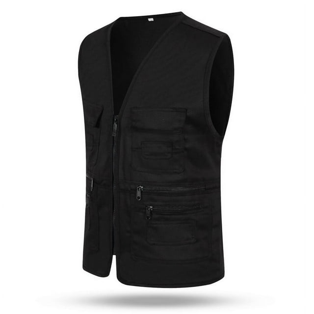 MYG Gilet Décontracté Extérieur pour Hommes Multi-Poches Pêche Photographie Directeur